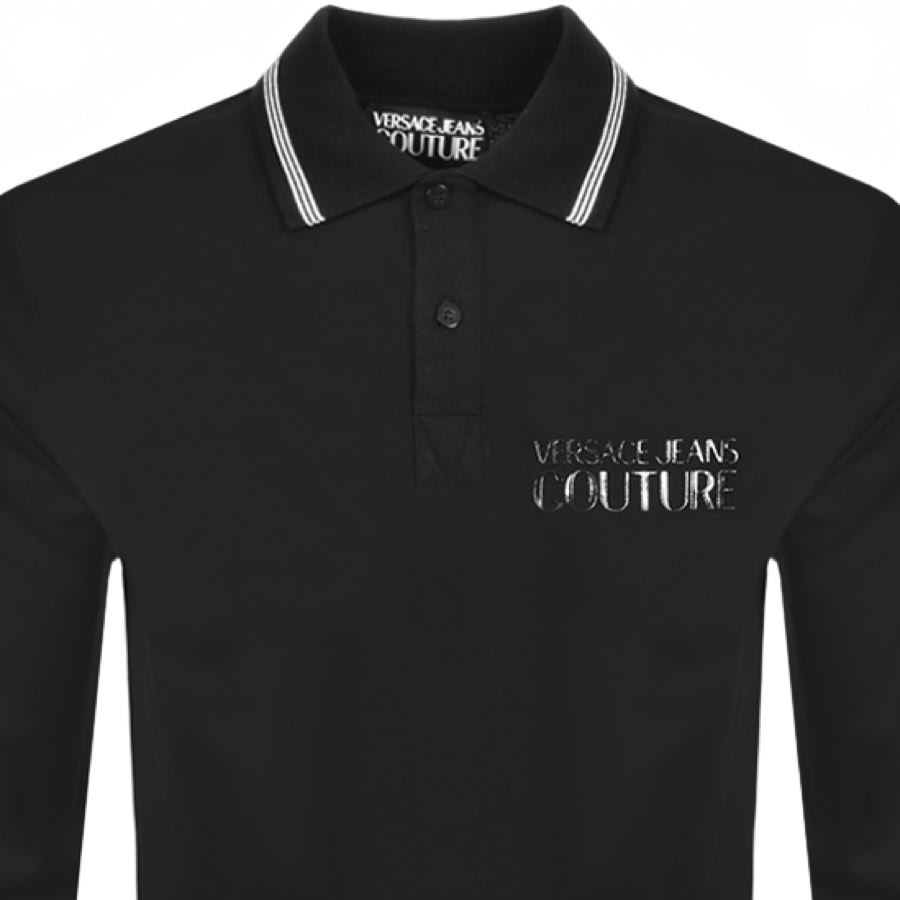 Alternative Image for ProductVersace Jeans Couture Long Sleeve Polo Shirt Black2